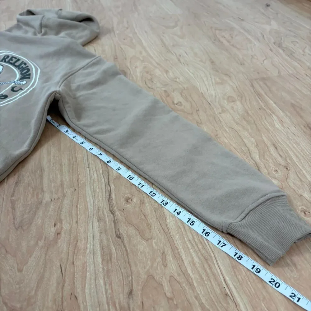 True-religion Men's Tan and Brown Hoodie